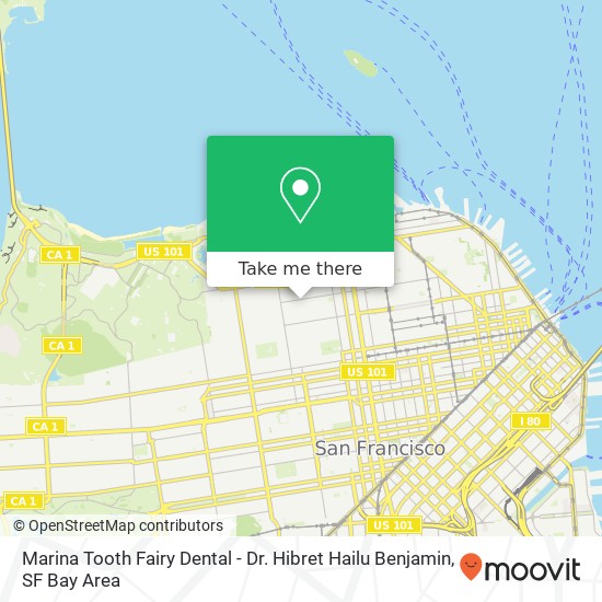 Mapa de Marina Tooth Fairy Dental - Dr. Hibret Hailu Benjamin