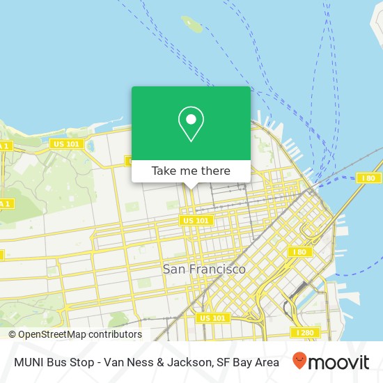 MUNI Bus Stop - Van Ness & Jackson map