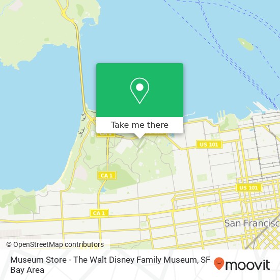 Mapa de Museum Store - The Walt Disney Family Museum