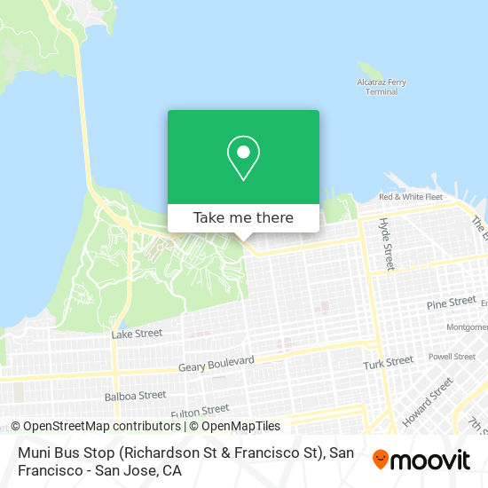 Muni Bus Stop (Richardson St & Francisco St) map