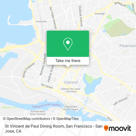 Mapa de St Vincent de Paul Dining Room