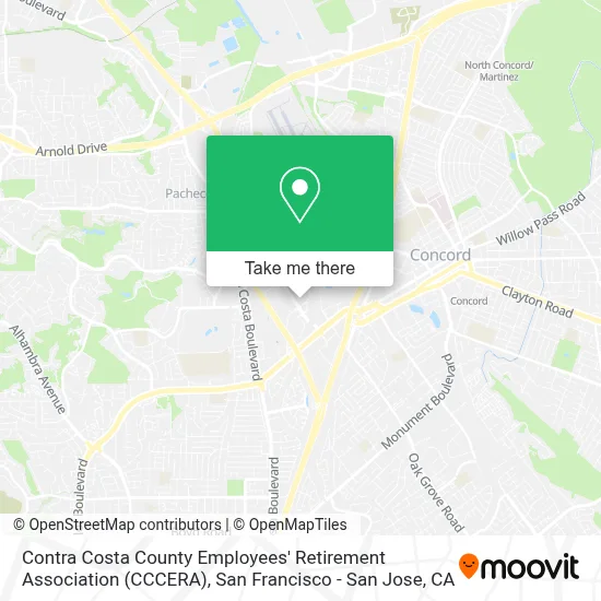 Contra Costa County Employees' Retirement Association (CCCERA) map