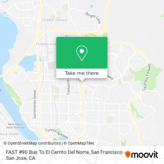 Mapa de FAST #90 Bus To El Cerrito Del Norte