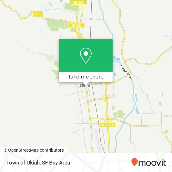 Town of Ukiah map