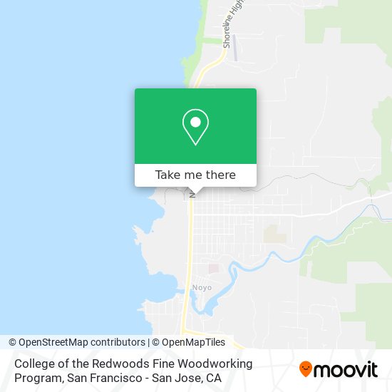 College of the Redwoods Fine Woodworking Program map