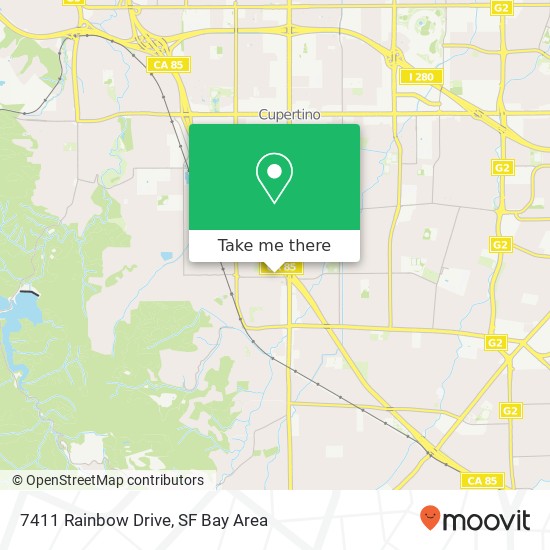 7411 Rainbow Drive map