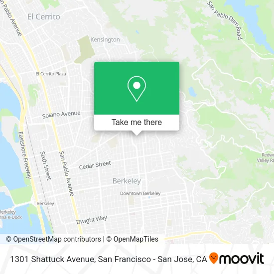Mapa de 1301 Shattuck Avenue