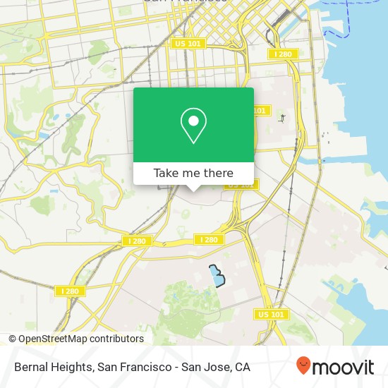 Bernal Heights map