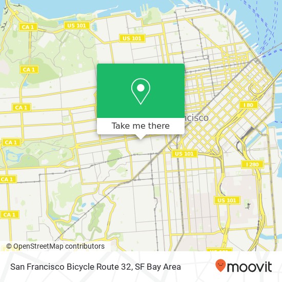 Mapa de San Francisco Bicycle Route 32