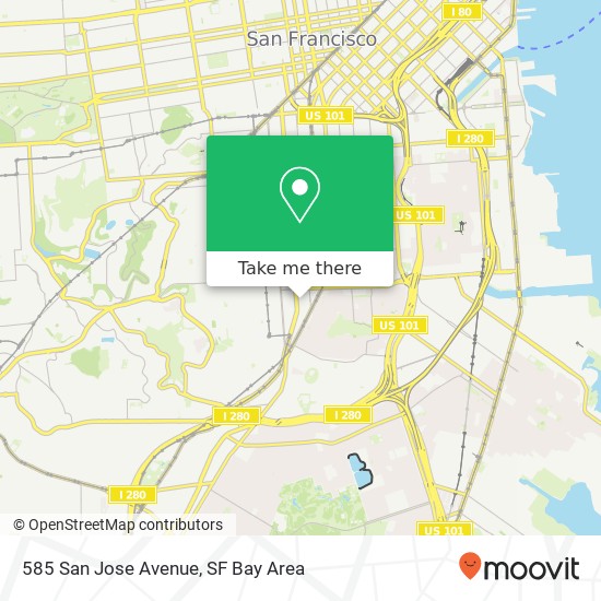 Mapa de 585 San Jose Avenue