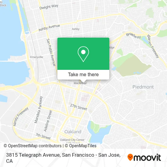 3815 Telegraph Avenue map