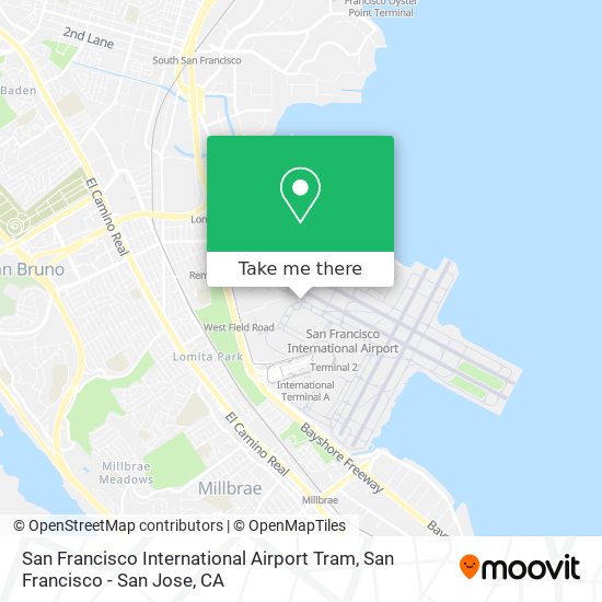 San Francisco International Airport Tram map