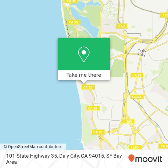 Mapa de 101 State Highway 35, Daly City, CA 94015