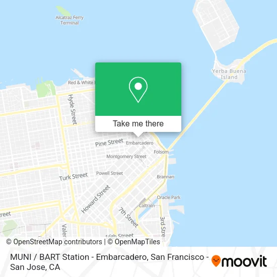 MUNI / BART Station - Embarcadero map