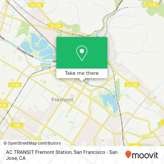 Mapa de AC TRANSIT Fremont Station