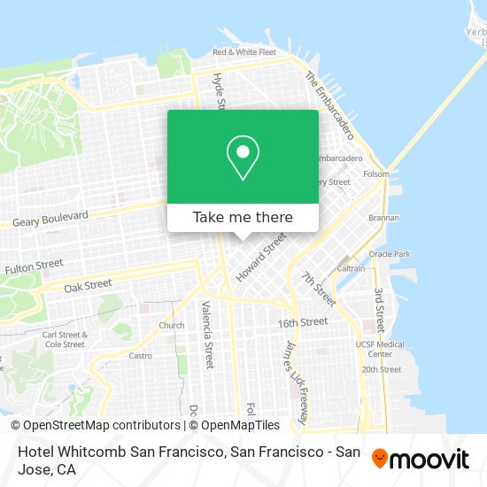Mapa de Hotel Whitcomb San Francisco