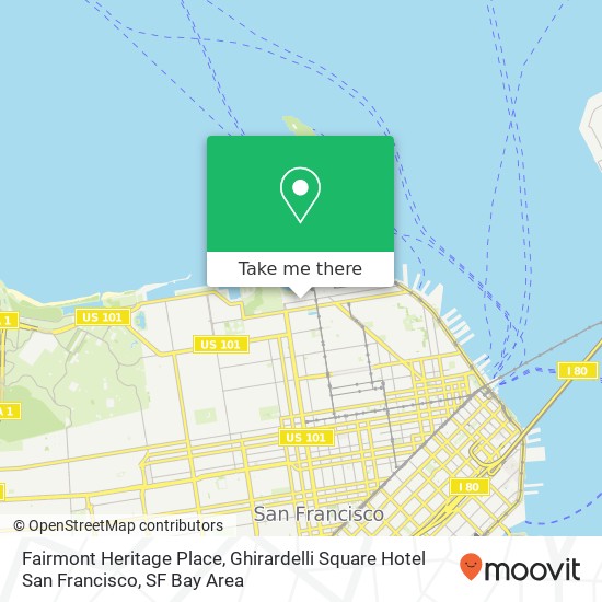Mapa de Fairmont Heritage Place, Ghirardelli Square Hotel San Francisco, N Point St