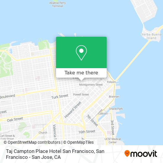 Taj Campton Place Hotel San Francisco map