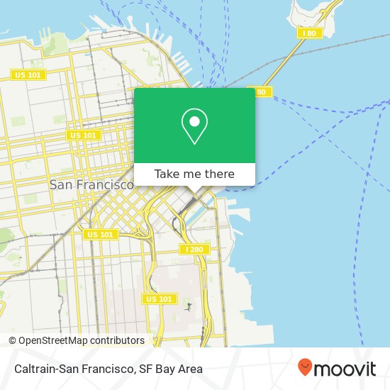 Mapa de Caltrain-San Francisco