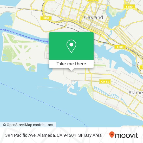 Mapa de 394 Pacific Ave, Alameda, CA 94501