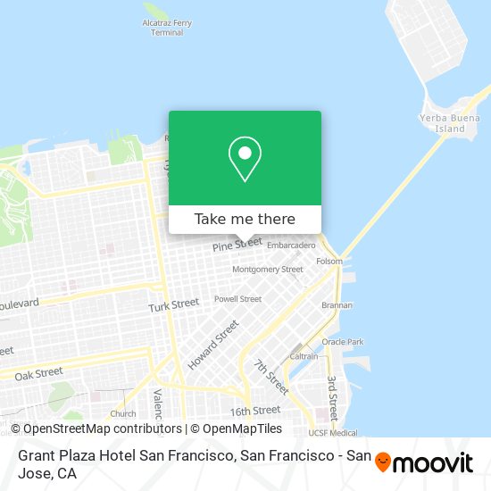 Mapa de Grant Plaza Hotel San Francisco