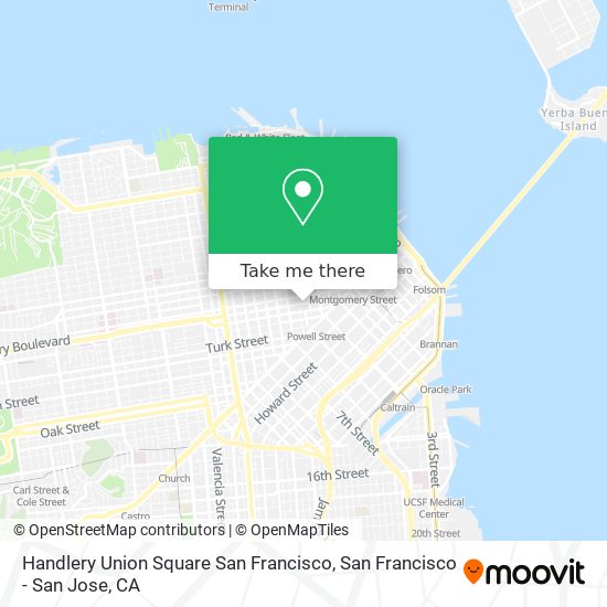 Mapa de Handlery Union Square San Francisco