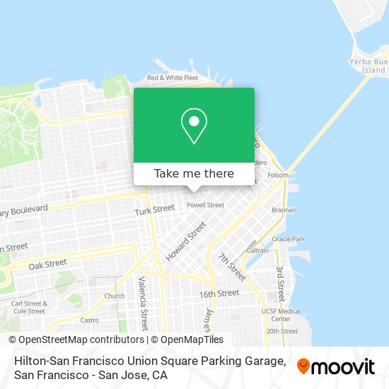 Hilton-San Francisco Union Square Parking Garage map