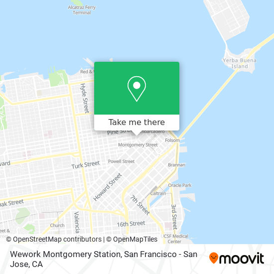 Mapa de Wework Montgomery Station