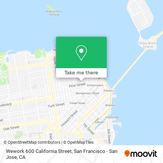 Mapa de Wework 600 California Street