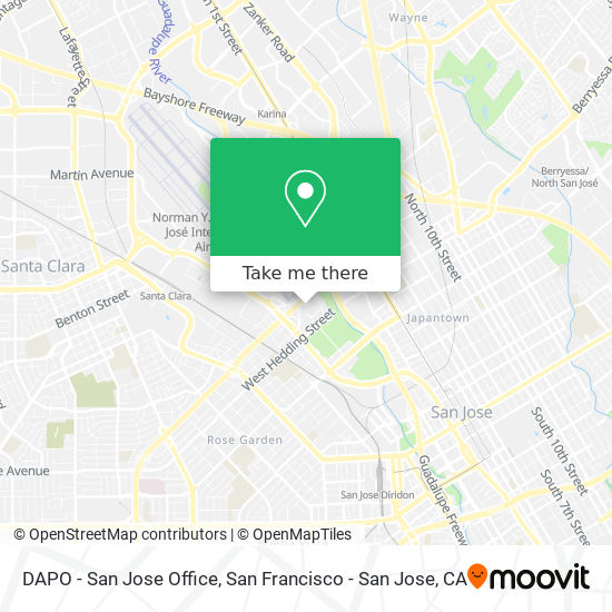 DAPO - San Jose Office map