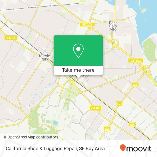 Mapa de California Shoe & Luggage Repair