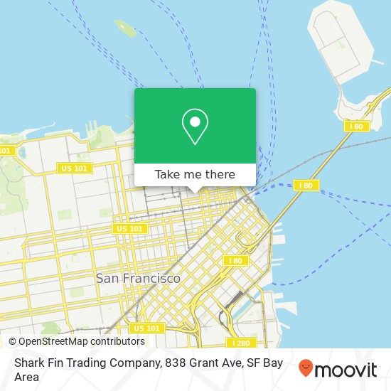 Mapa de Shark Fin Trading Company, 838 Grant Ave