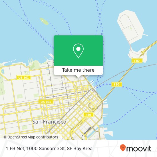 Mapa de 1 FB Net, 1000 Sansome St