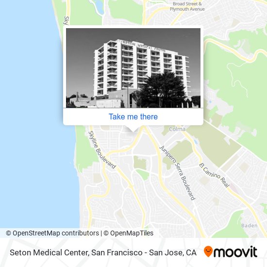 Mapa de Seton Medical Center