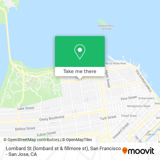 Lombard St (lombard st & fillmore st) map