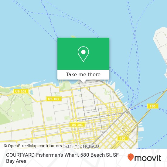 Mapa de COURTYARD-Fisherman's Wharf, 580 Beach St