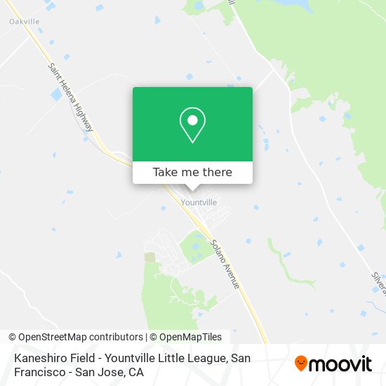 Mapa de Kaneshiro Field - Yountville Little League