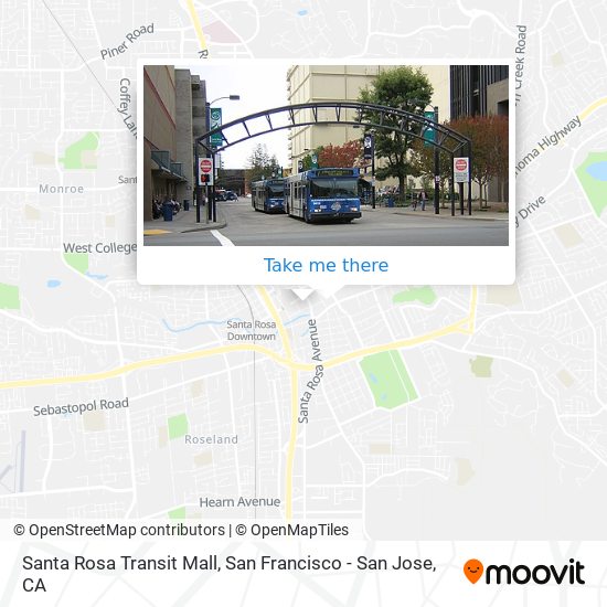 Santa Rosa Transit Mall map