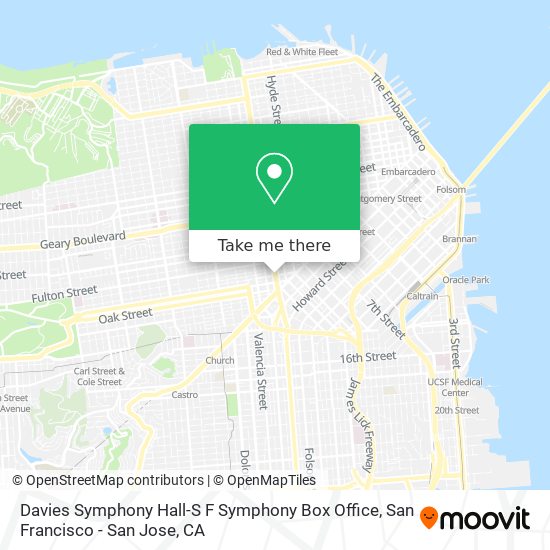 Davies Symphony Hall-S F Symphony Box Office map