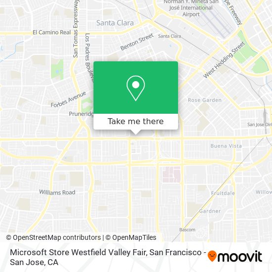 Mapa de Microsoft Store Westfield Valley Fair