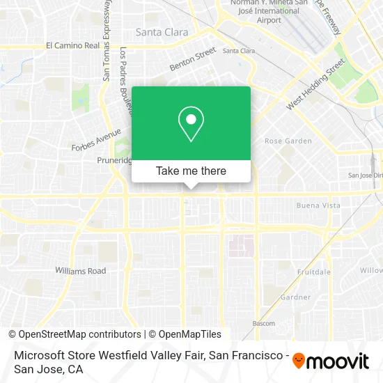 Microsoft Store Westfield Valley Fair map