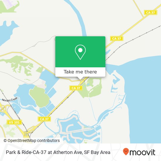 Mapa de Park & Ride-CA-37 at Atherton Ave, Novato, CA 94945