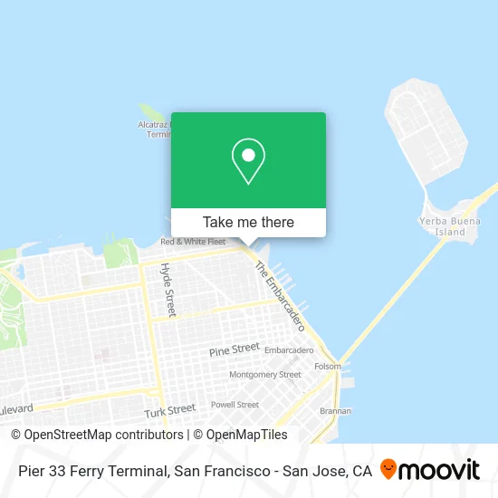 Pier 33 Ferry Terminal map