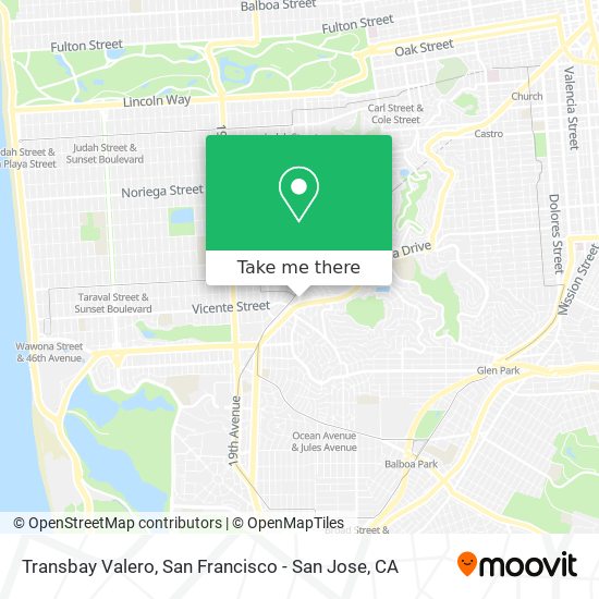 Mapa de Transbay Valero