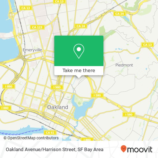 Mapa de Oakland Avenue/Harrison Street