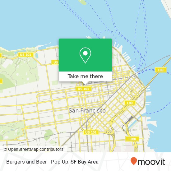 Mapa de Burgers and Beer - Pop Up, 1433 Polk St