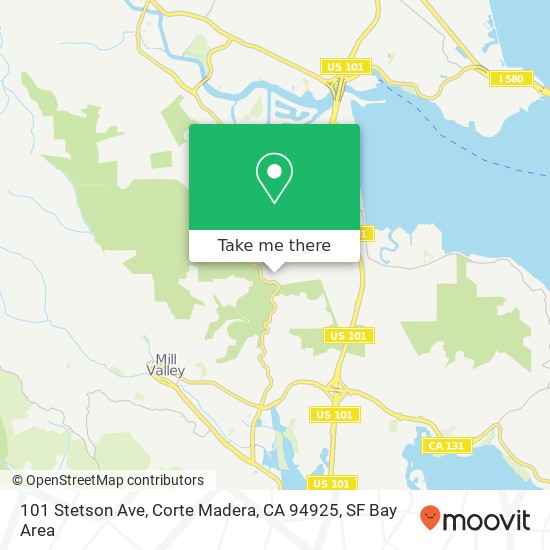 101 Stetson Ave, Corte Madera, CA 94925 map