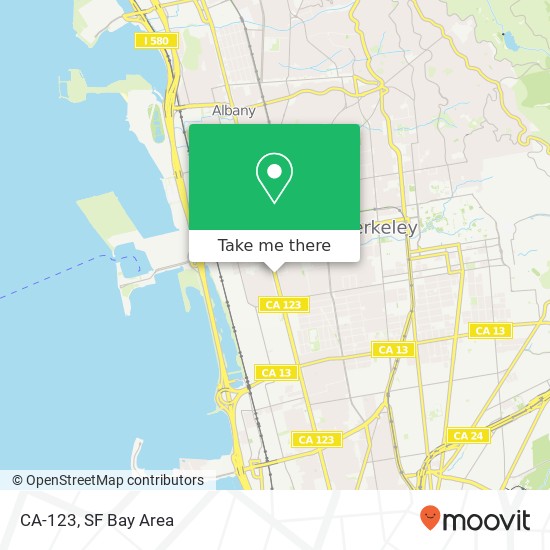 CA-123, Berkeley, <B>CA< / B> 94702 map
