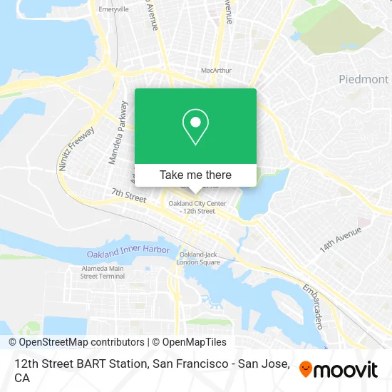 Mapa de 12th Street BART Station