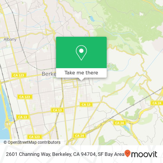 Mapa de 2601 Channing Way, Berkeley, CA 94704